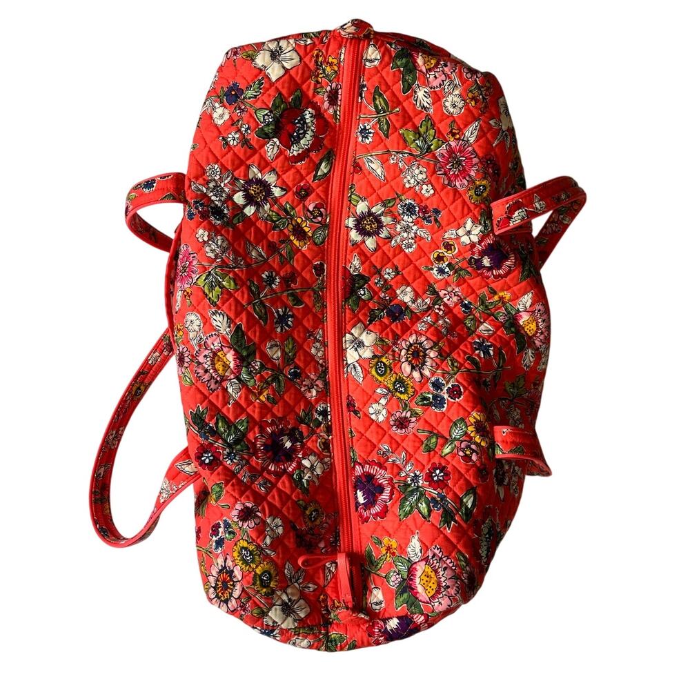 Vera Bradley Iconic Large Duffle Floral Coral Pattern - Picture 6 of 10
